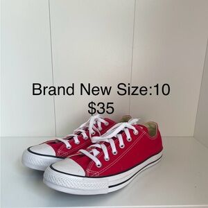 Never worn converse they’re brand new just don’t wear them.